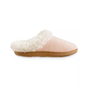 Isotoner Womens 8.5/9 Boxed Chenille Charlotte Hoodback Clog Slippers $40 124